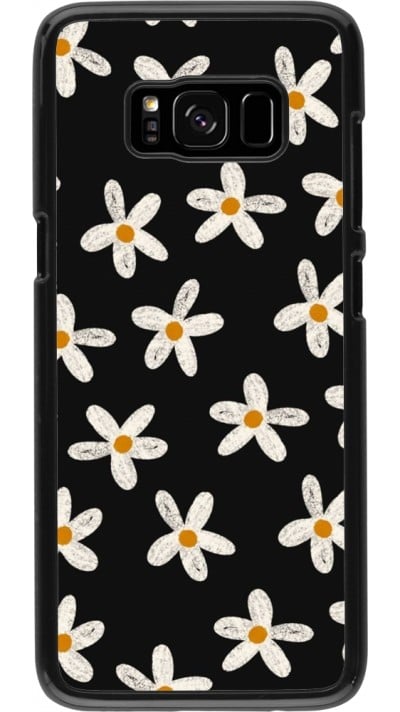 Coque Samsung Galaxy S8 - Easter 2024 white on black flower