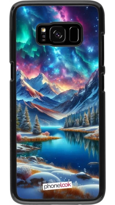 Samsung Galaxy S8 Case Hülle - Fantasiebergsee Himmel Sterne