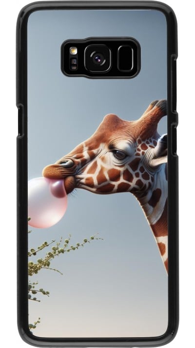 Samsung Galaxy S8 Case Hülle - Giraffe mit Blase