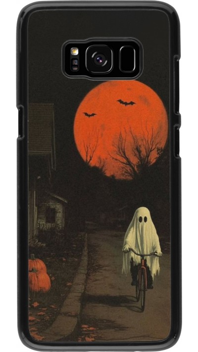 Samsung Galaxy S8 Case Hülle - Halloween 2025 Ghost on a bicycle