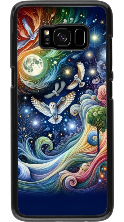 Samsung Galaxy S8 Case Hülle - Fliegender Blumen-Eule