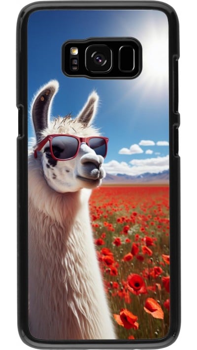 Samsung Galaxy S8 Case Hülle - Lama Chic in Mohnblume