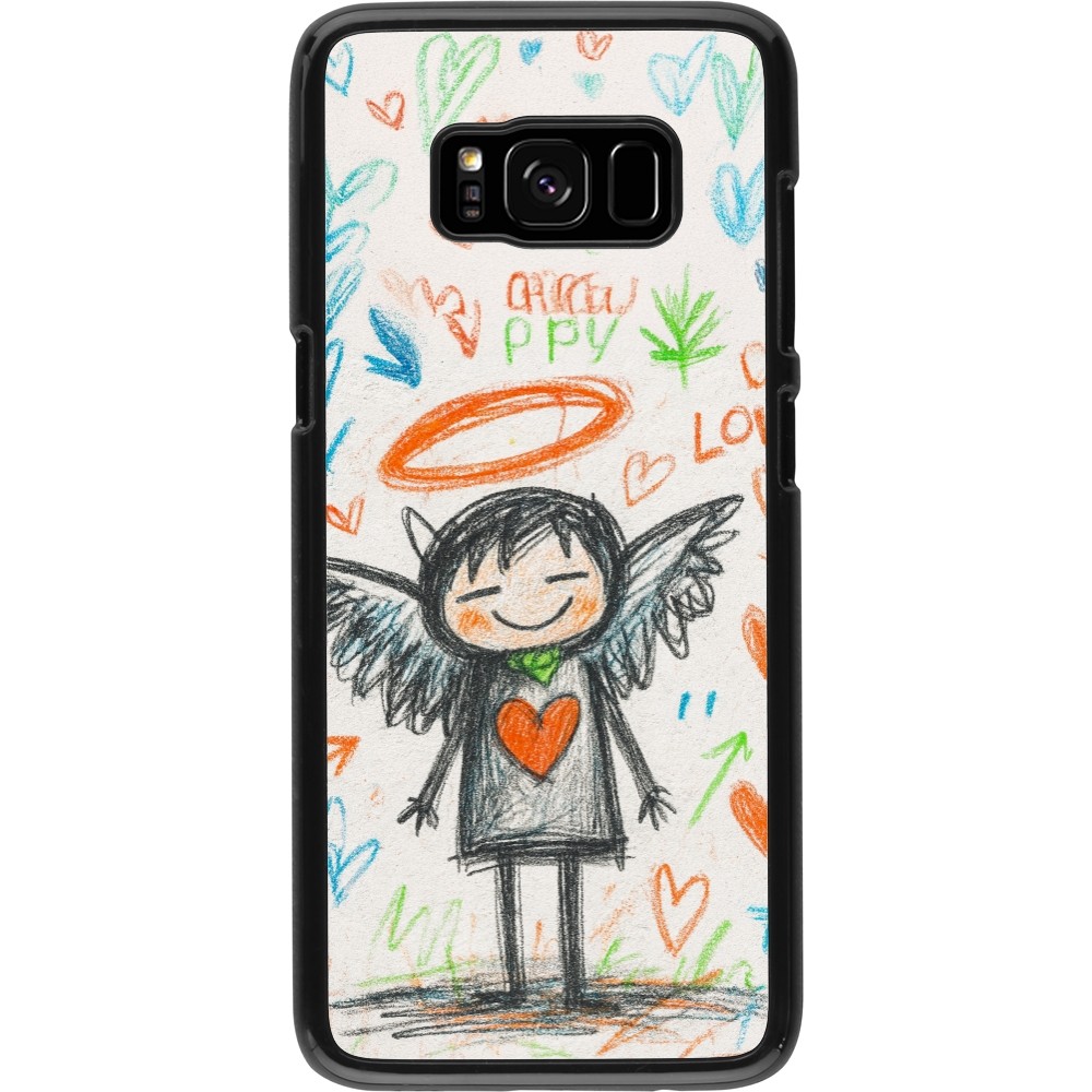 Coque Samsung Galaxy S8 - Little Angel Sketch Love