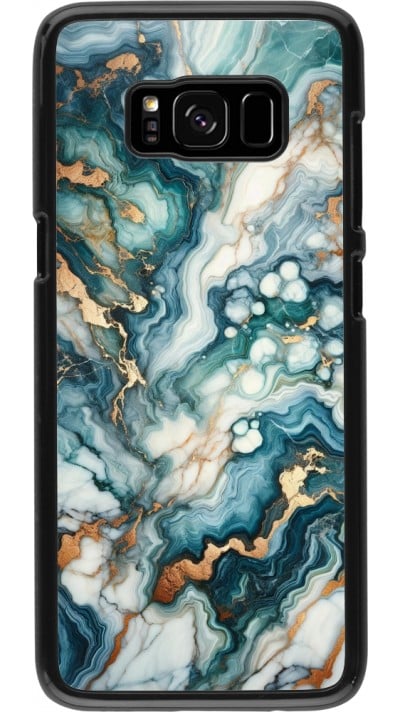 Samsung Galaxy S8 Case Hülle - Grüner Blauer Goldener Marmor