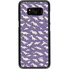 Samsung Galaxy S8 Case Hülle - Mini-Dino-Muster violett