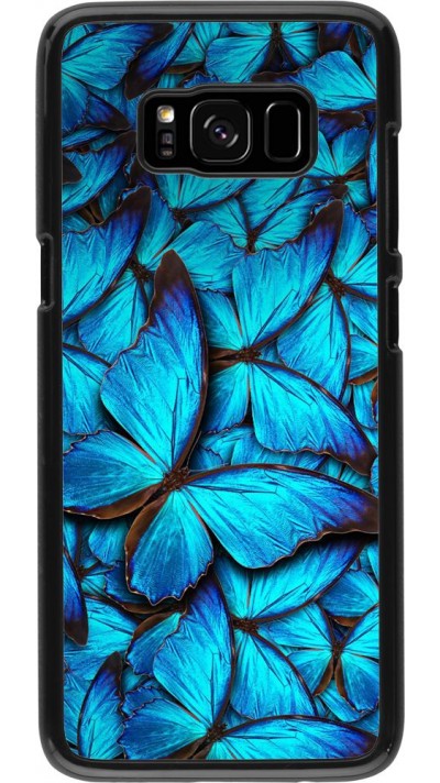 Hülle Samsung Galaxy S8 - Papillon - Bleu