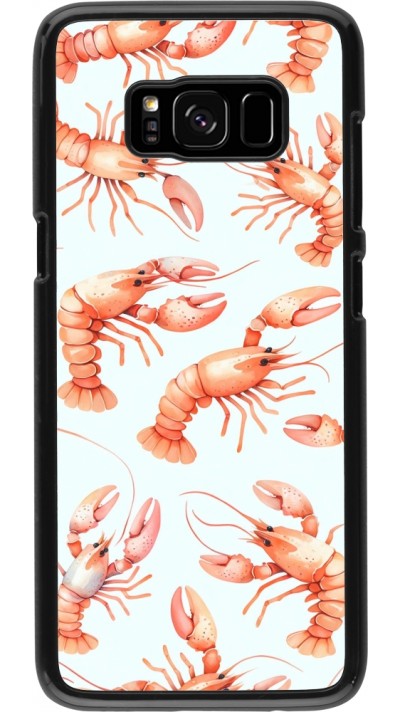 Samsung Galaxy S8 Case Hülle - Muster von pastellfarbenen Hummern