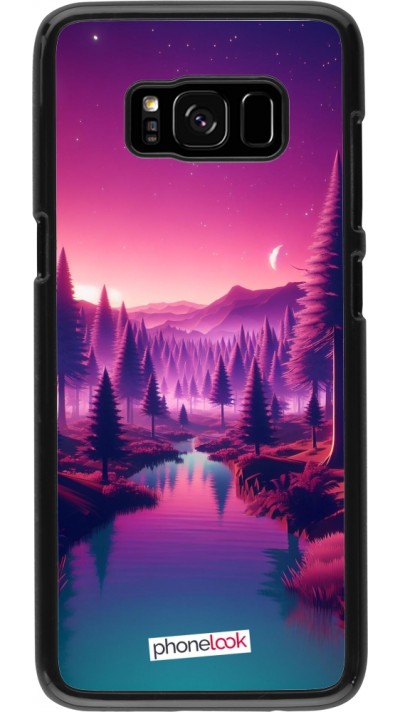 Samsung Galaxy S8 Case Hülle - Lila-rosa Landschaft