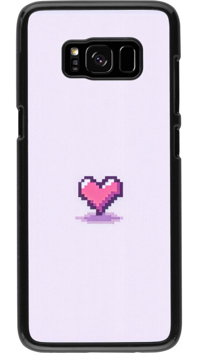 Coque Samsung Galaxy S8 - Pixel Coeur Violet Clair