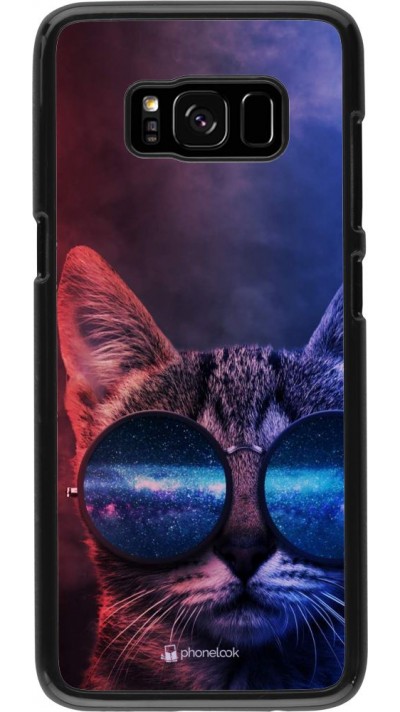 Coque Samsung Galaxy S8 - Red Blue Cat Glasses