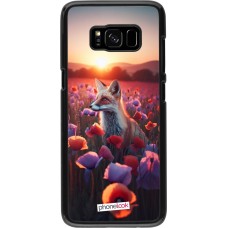 Samsung Galaxy S8 Case Hülle - Purpurroter Fuchs bei Dammerung