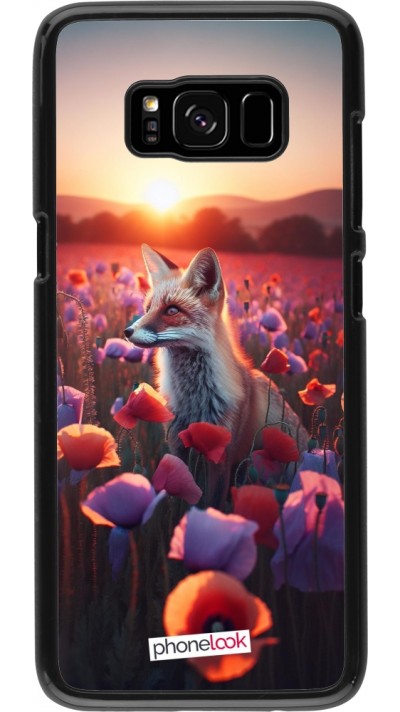 Samsung Galaxy S8 Case Hülle - Purpurroter Fuchs bei Dammerung