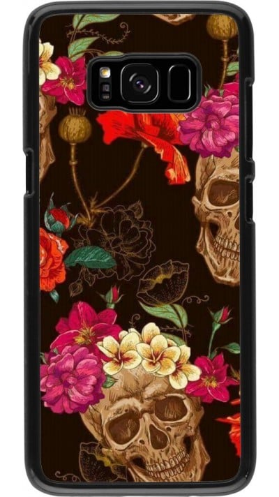 Coque Samsung Galaxy S8 - Skulls and flowers