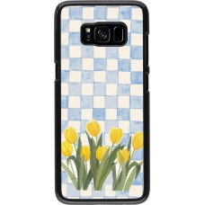 Coque Samsung Galaxy S8 - Blue vichy tulips 2026