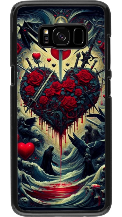 Samsung Galaxy S8 Case Hülle - Dunkle Liebe Herz Blut
