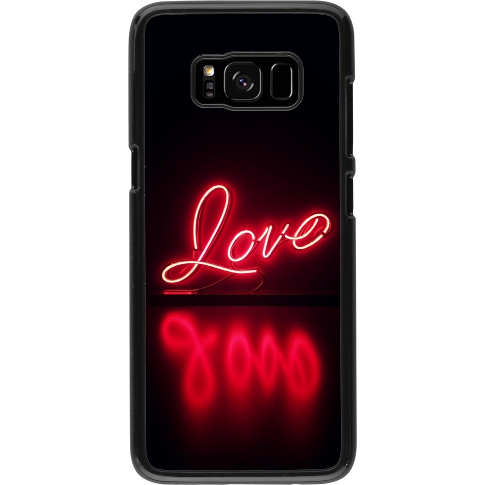 Samsung Galaxy S8 Case Hülle - Valentine 2025 Neon Liebe