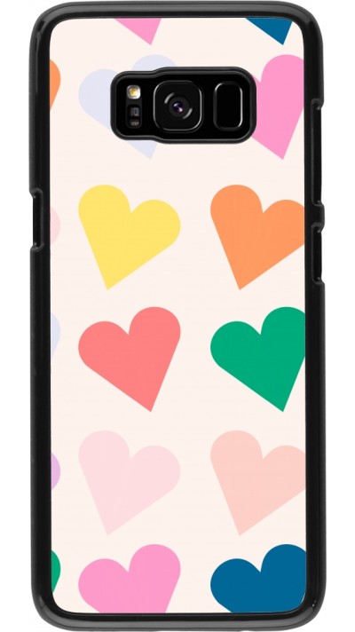 Coque Samsung Galaxy S8 - Valentine 2023 colorful hearts