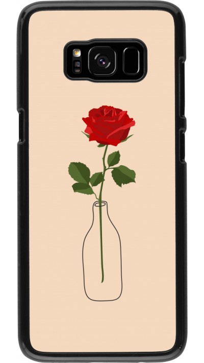 Coque Samsung Galaxy S8 - Valentine 2023 single rose in a bottle