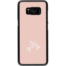 Coque Samsung Galaxy S8 - Valentine 2023 three minimalist hearts