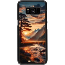 Samsung Galaxy S8 Case Hülle - Tal Sonnenuntergang Hirsch Baum