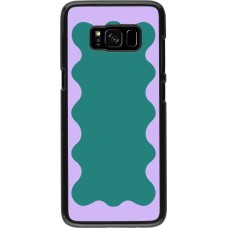 Samsung Galaxy S8 Case Hülle - Wavy Rectangle Green Purple