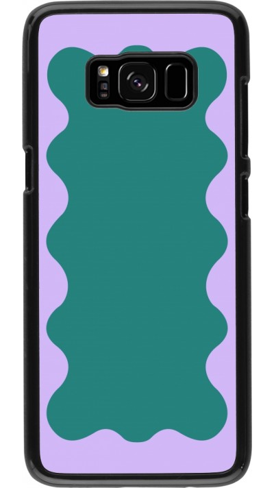 Coque Samsung Galaxy S8 - Wavy Rectangle Green Purple