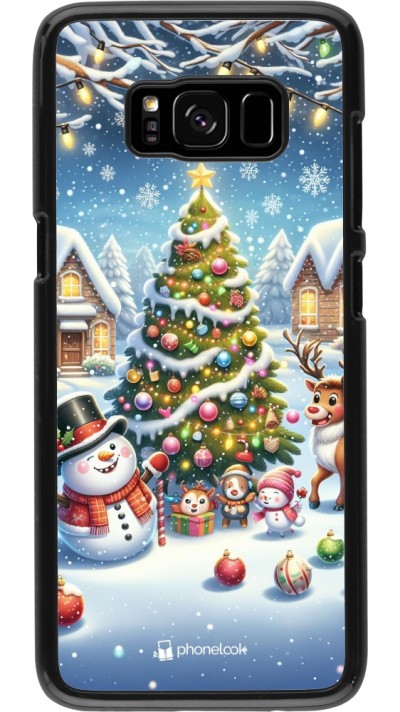 Coque Samsung Galaxy S8 - Noël 2023 bonhomme de neige et sapin