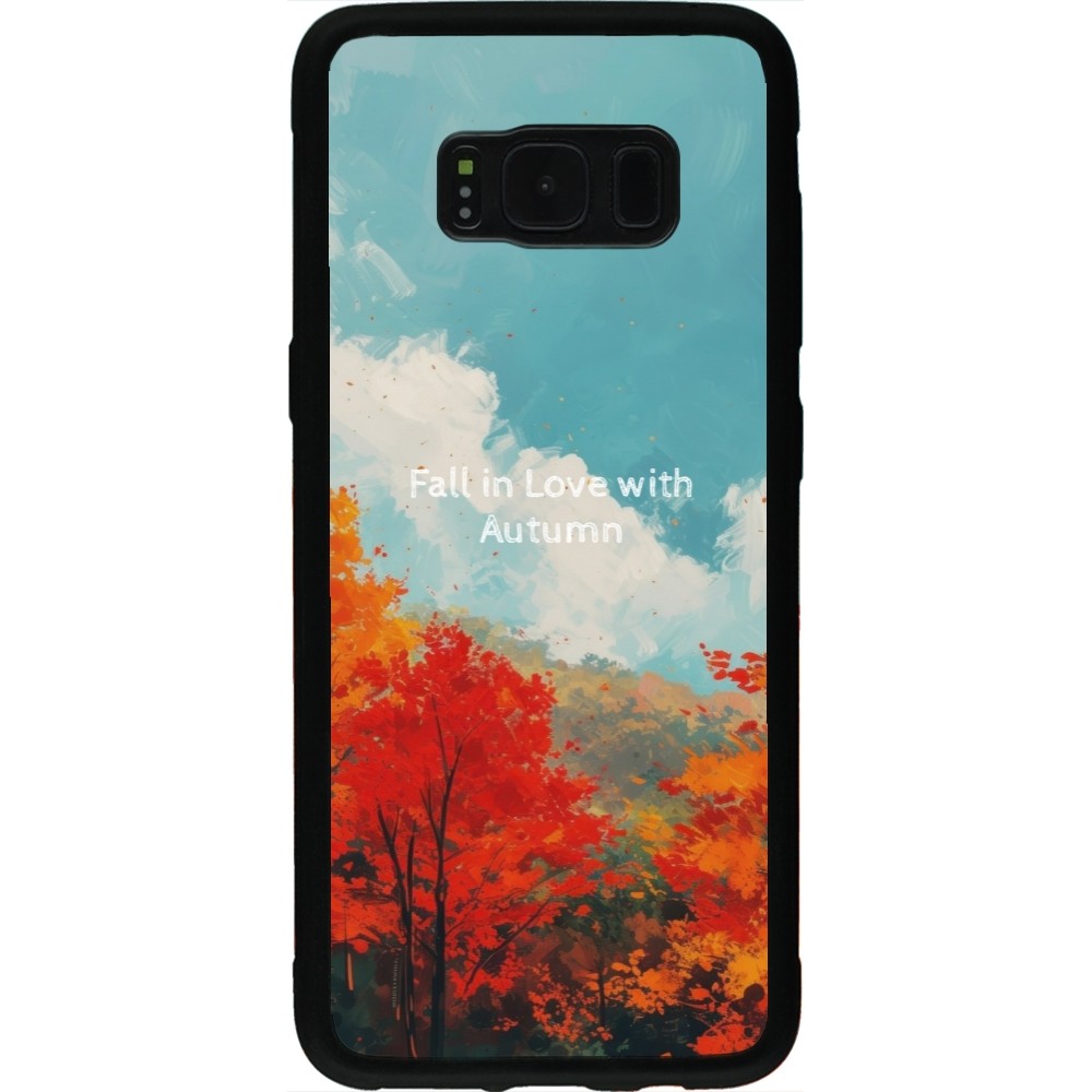 Coque Samsung Galaxy S8 - Silicone rigide noir Autumn 25 Fall in love