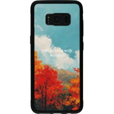 Coque Samsung Galaxy S8 - Silicone rigide noir Autumn 25 Fall in love