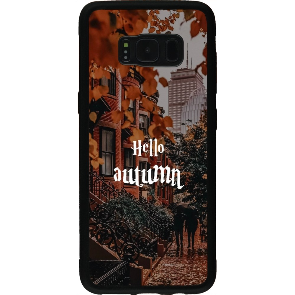 Coque Samsung Galaxy S8 - Silicone rigide noir Autumn 25 Hello autumn