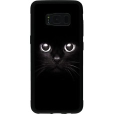 Coque Samsung Galaxy S8 - Silicone rigide noir Cat eyes