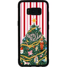 Coque Samsung Galaxy S8 - Silicone rigide noir Christmas 25 Happy Holiday