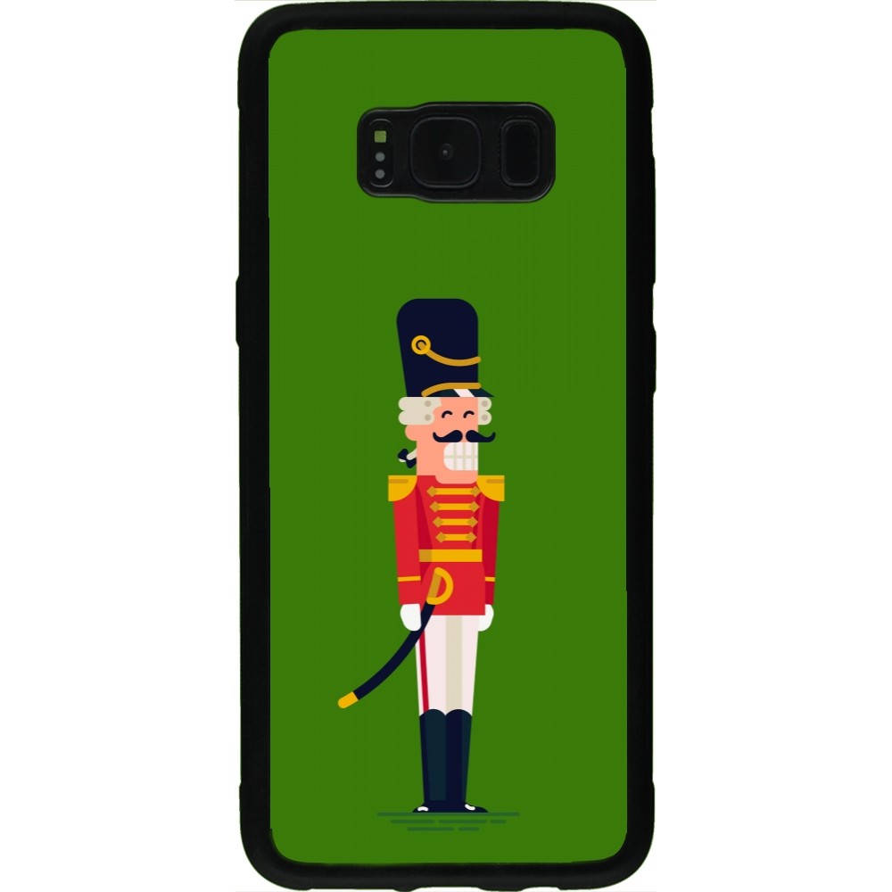 Samsung Galaxy S8 Case Hülle - Silikon schwarz Christmas 25 Nutcracker Green
