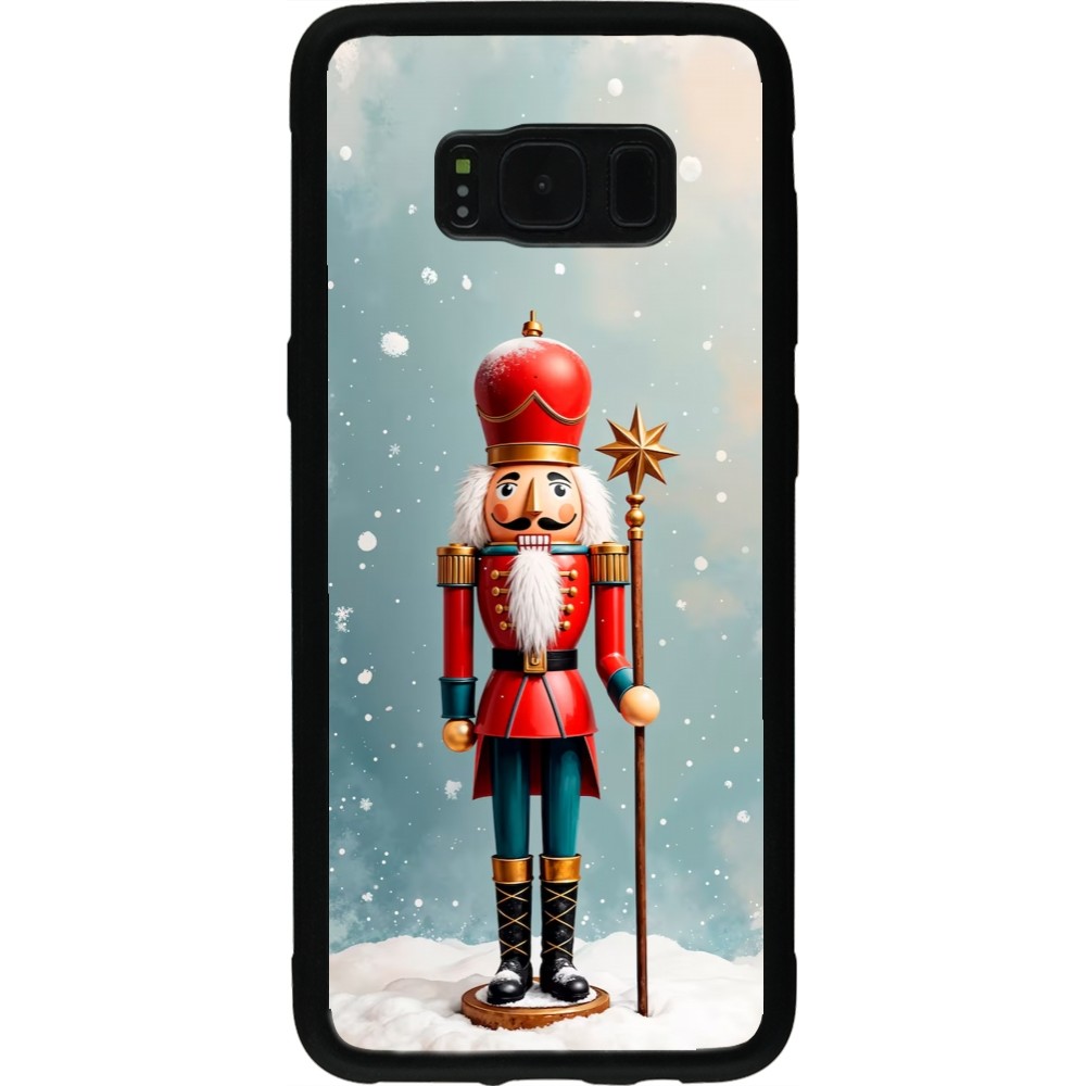 Coque Samsung Galaxy S8 - Silicone rigide noir Christmas 25 Nutcracker Snow