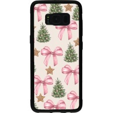 Samsung Galaxy S8 Case Hülle - Silikon schwarz Christmas 25 Vintage Ribbons