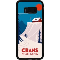 Coque Samsung Galaxy S8 - Silicone rigide noir Crans-Montana Cabane