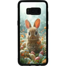 Samsung Galaxy S8 Case Hülle - Silikon schwarz Easter 2026 Rabbit in the garden