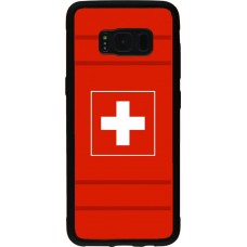 Coque Samsung Galaxy S8 - Silicone rigide noir Euro 2020 Switzerland