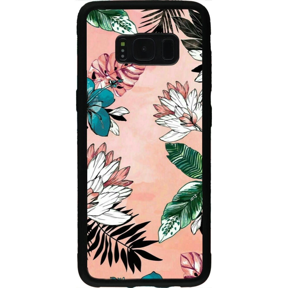 Coque Samsung Galaxy S8 - Silicone rigide noir Flowers Artprint