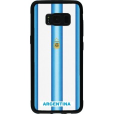 Coque Samsung Galaxy S8 - Silicone rigide noir Maillot de football Argentine 2026 personnalisable