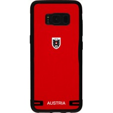 Coque Samsung Galaxy S8 - Silicone rigide noir Maillot de football Autriche 2026 personnalisable