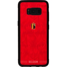Coque Samsung Galaxy S8 - Silicone rigide noir Maillot de football Belgique 2026 personnalisable