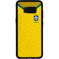 Samsung Galaxy S8 Case Hülle - Silikon schwarz Brasilien 2022 personalisierbares Fußballtrikot