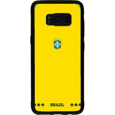 Samsung Galaxy S8 Case Hülle - Silikon schwarz Brasilien 2026 personalisierbares Fussballtrikot