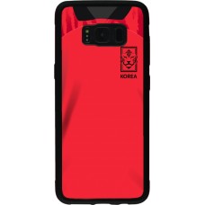Coque Samsung Galaxy S8 - Silicone rigide noir Maillot de football Corée du Sud 2022 personnalisable