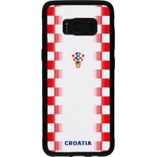 Coque Samsung Galaxy S8 - Silicone rigide noir Maillot de football Croatie 2026 personnalisable