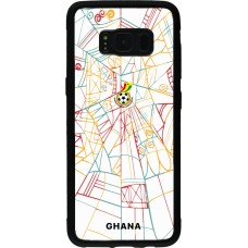 Coque Samsung Galaxy S8 - Silicone rigide noir Maillot de football Ghana 2026 personnalisable