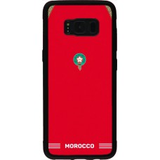 Coque Samsung Galaxy S8 - Silicone rigide noir Maillot de football Maroc 2026 personnalisable