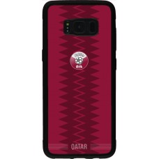 Coque Samsung Galaxy S8 - Silicone rigide noir Maillot de football Qatar 2026 personnalisable