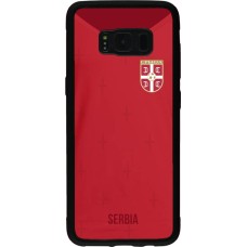 Samsung Galaxy S8 Case Hülle - Silikon schwarz Serbien 2022 personalisierbares Fussballtrikot